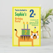 Invitations pour la fête d'anniversaire de Tiger A (Debout devant)