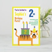 Invitations pour la fête d'anniversaire de Tiger A (Debout devant)