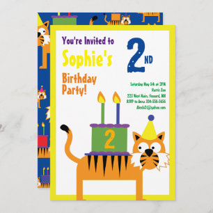 Invitations pour la fête d'anniversaire de Tiger A