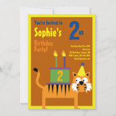 Invitations pour la fête d'anniversaire de Tiger A (Devant)