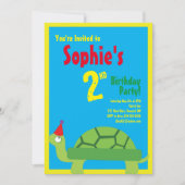Invitations pour la fête d'anniversaire de Turtle  (Devant)