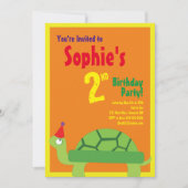 Invitations pour la fête d'anniversaire de Turtle (Devant)