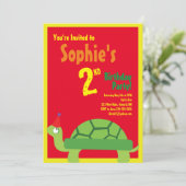 Invitations pour la fête d'anniversaire de Turtle (Debout devant)