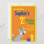Invitations pour la fête d'anniversaire de Wolf An (Devant)