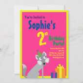 Invitations pour la fête d'anniversaire de Wolf An (Devant)