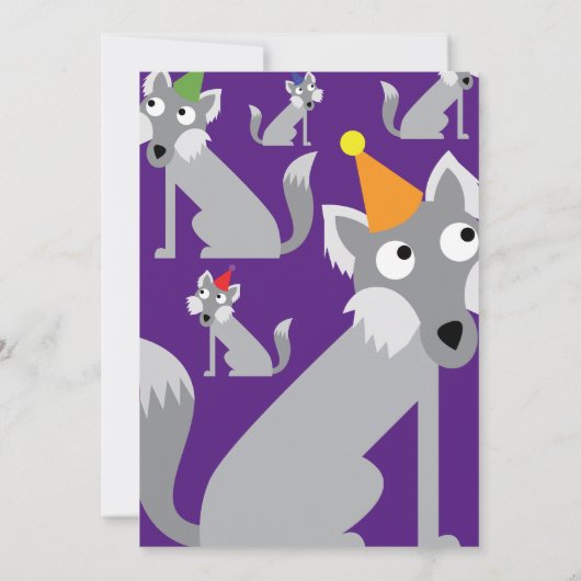 Invitations pour la fête d'anniversaire de Wolf An (Dos)