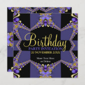 Invitations pour la fête d'anniversaire des filles (Devant / Derrière)