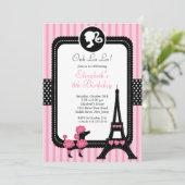 Invitations pour la fête d'anniversaire du caniche (Debout devant)