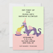 Invitations pour la fête d'anniversaire du dragon (Devant)