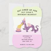 Invitations pour la fête d'anniversaire du dragon  (Devant)