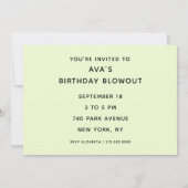 Invitations pour la fête d'anniversaire du dragon  (Dos)