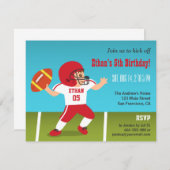 Invitations pour la fête d'anniversaire du garçon  (Devant / Derrière)