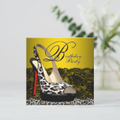 Invitations pour la fête d'anniversaire du léopard (Debout devant)