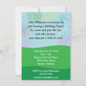 Invitations pour la fête d'anniversaire du mini-go (Dos)