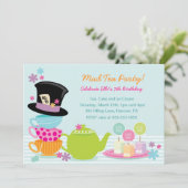 Invitations Pour La Fête D'Anniversaire Du Thé De  (Debout devant)