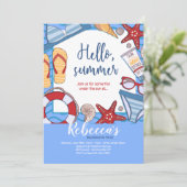 Invitations pour la Fête de l'Été à la Plage (Debout devant)