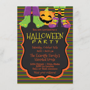 Invitations pour la fête de l'Halloween Kids Cute