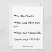 Invitations pour la fête de l'Humour du vin amusan (Dos)