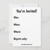 Invitations pour la fête de l'Humour du vin amusan (Dos)