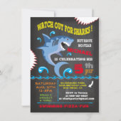 Invitations pour la fête de natation des requins (Devant)