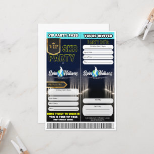 Invitations pour la fête de patinage VIP