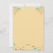 Invitations pour la fête des costumes juvéniles (Dos)