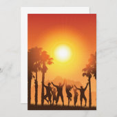 Invitations pour la fête d'été (Devant / Derrière)