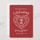 Invitations pour la fête du 2e anniversaire de mar (Devant)