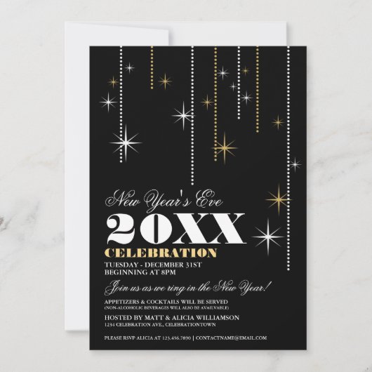 Invitations pour la fête du Nouvel An (Devant)