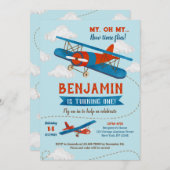 Invitations pour la première fête d'anniversaire d (Devant / Derrière)