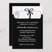 Invitations pour la remise des diplômes noirs (Devant / Derrière)