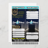 Invitations pour la soirée de patinage VIP (Devant / Derrière)