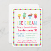 Invitations pour la soirée d'été de la Crème de gl (Devant / Derrière)