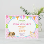 Invitations pour l'anniversaire de Chiot et Kitty (Debout devant)
