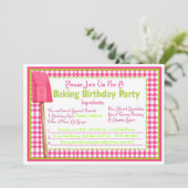 Invitations pour l'anniversaire de cuisine (Debout devant)
