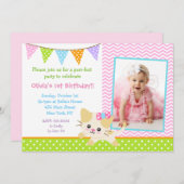 Invitations pour l'anniversaire de Kitty Cat (Devant / Derrière)