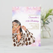 Invitations pour l'anniversaire de la femme Rainbo (Debout devant)