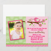 Invitations pour l'anniversaire de la Fleur des oi (Devant / Derrière)