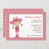 Invitations pour l'anniversaire de la jeune fille (Devant / Derrière)