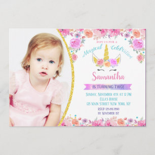 Invitations pour l'anniversaire de la photo de l'U