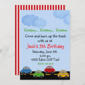 Invitations pour l'anniversaire de la voiture de c (Devant / Derrière)
