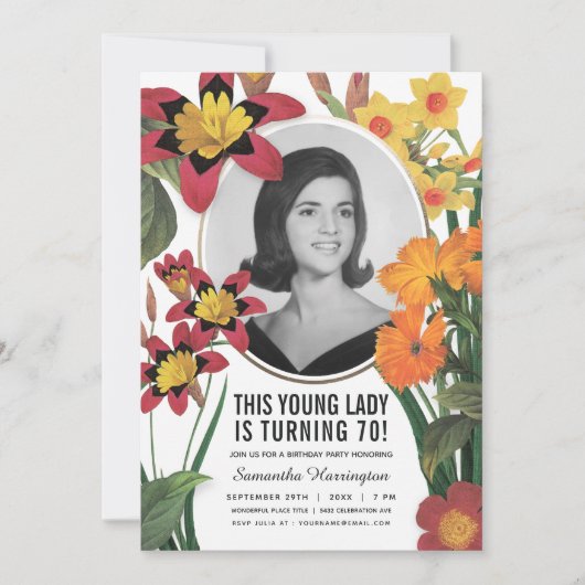 Invitations pour l'anniversaire des femmes - Vieux (Devant)