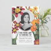 Invitations pour l'anniversaire des femmes - Vieux (Debout devant)