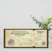 Invitations pour l'anniversaire du billet vintage (Debout devant)