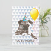 Invitations pour l'anniversaire du Carlin et du vi (Debout devant)