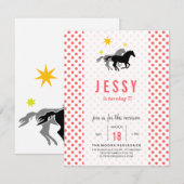 Invitations pour l'anniversaire du cheval (Devant / Derrière)