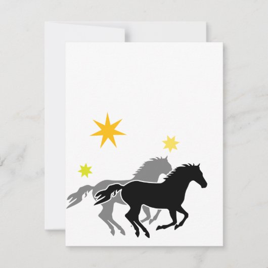 Invitations pour l'anniversaire du cheval (Devant)