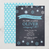 Invitations pour l'anniversaire du flocon de neige (Devant / Derrière)