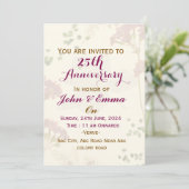 Invitations pour l'anniversaire du mariage (Debout devant)