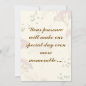 Invitations pour l'anniversaire du mariage (Dos)